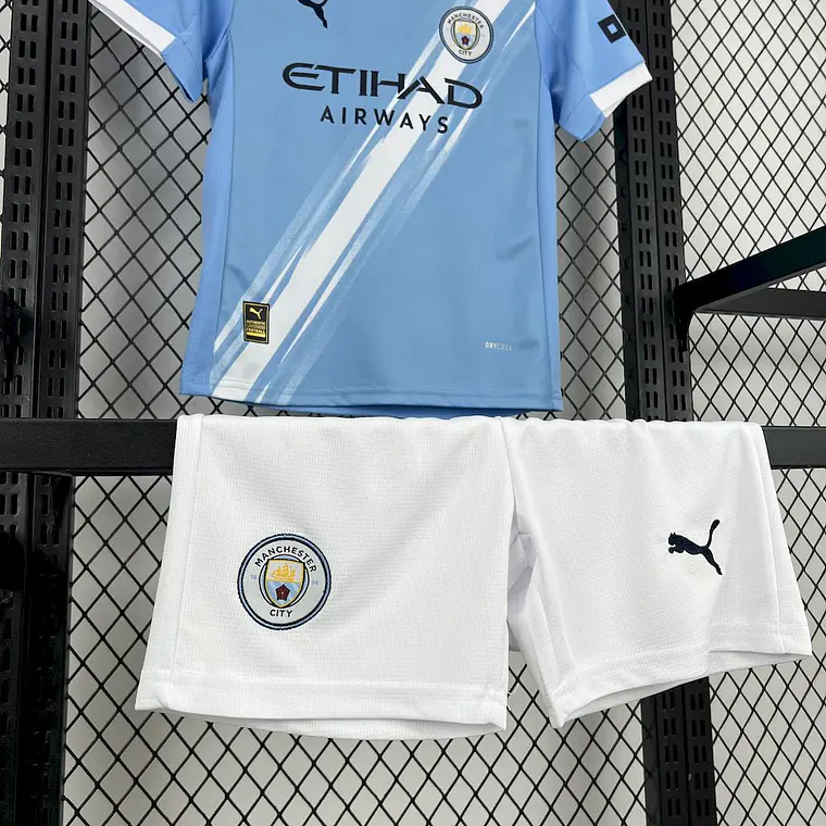 Manchester City Home 25/26 Kit Criança 4