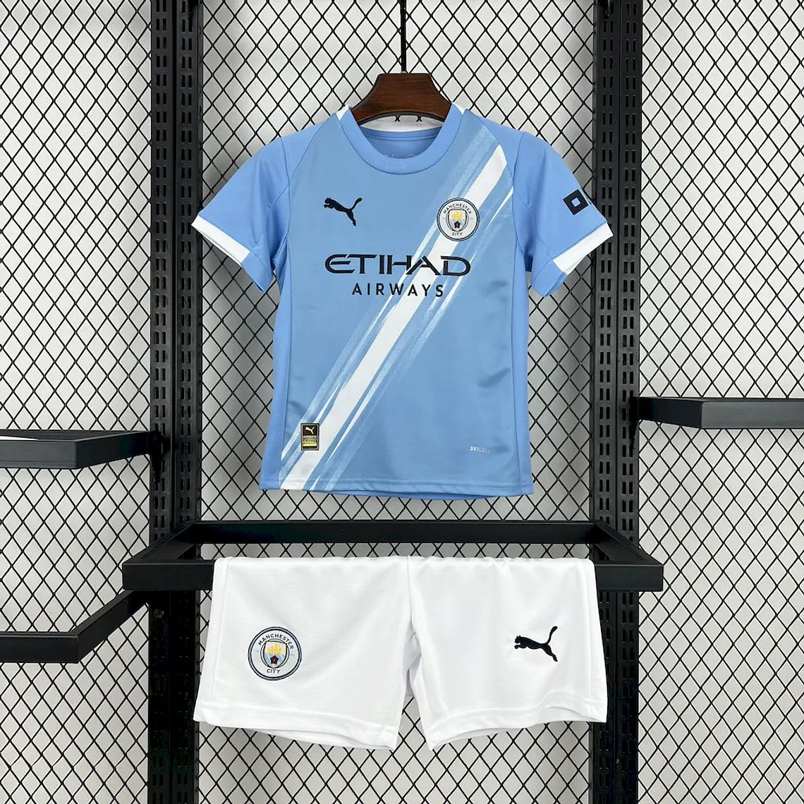 Manchester City Home 25/26 Kit Criança 2