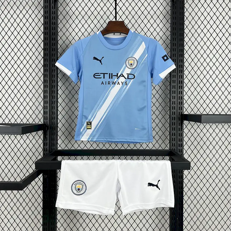 Manchester City Home 25/26 Kit Criança 2