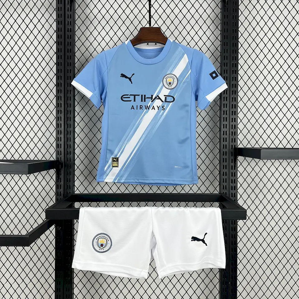 Manchester City Home 25/26 Kit Criança 2