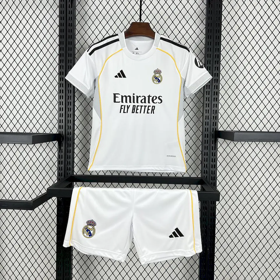 Real Madrid Home 25/26 Kit Criança 2