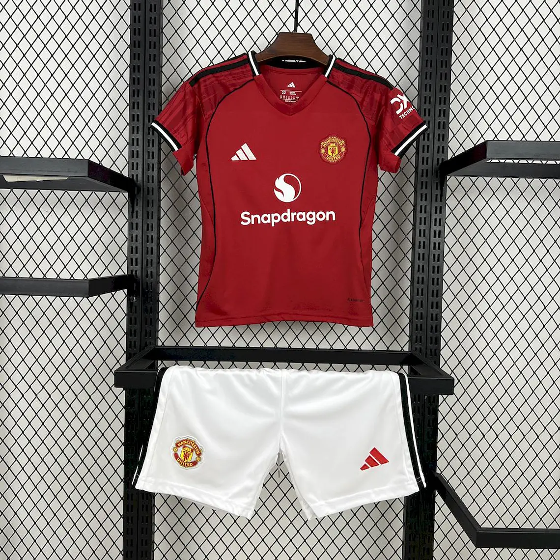 Manchester United Home 25/26 Kit Criança 2