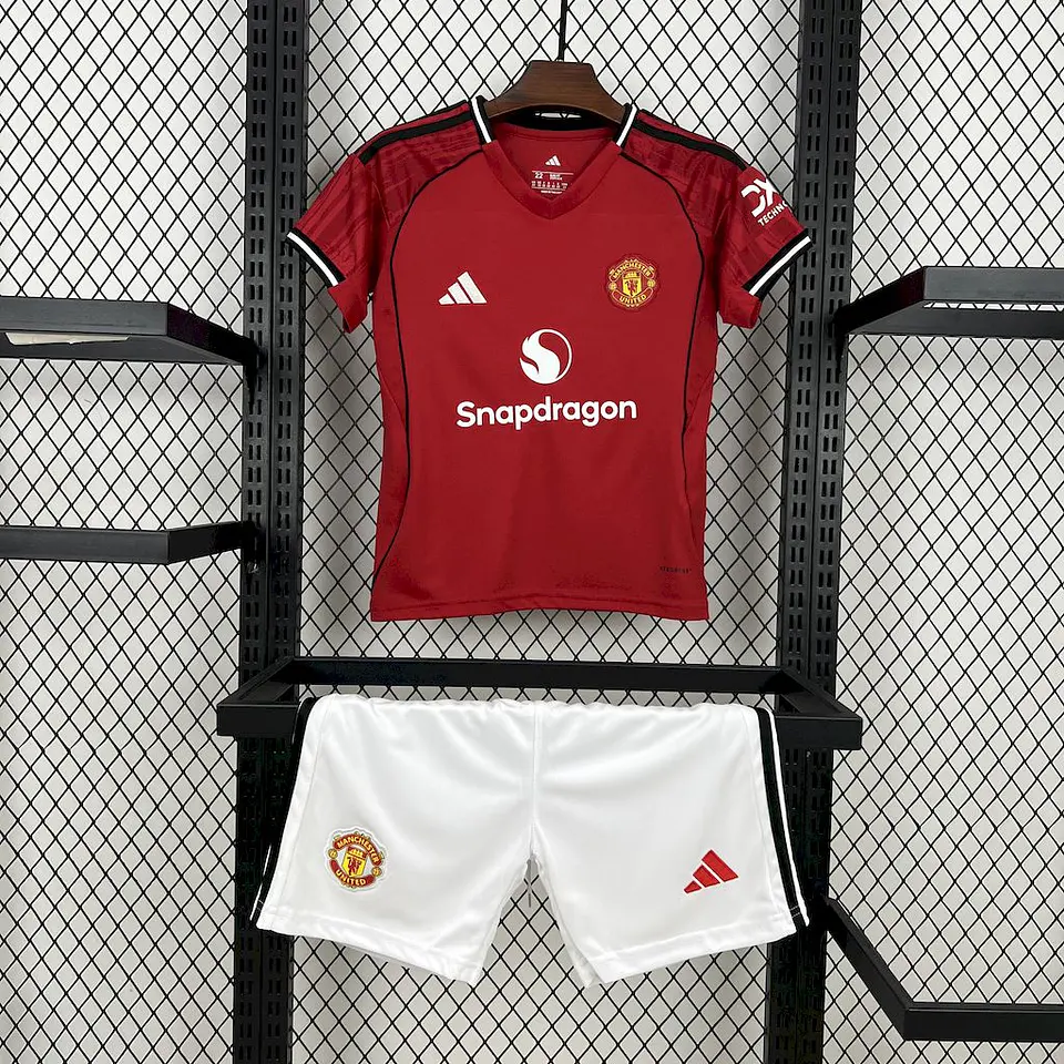 Manchester United Home 25/26 Kit Criança 2