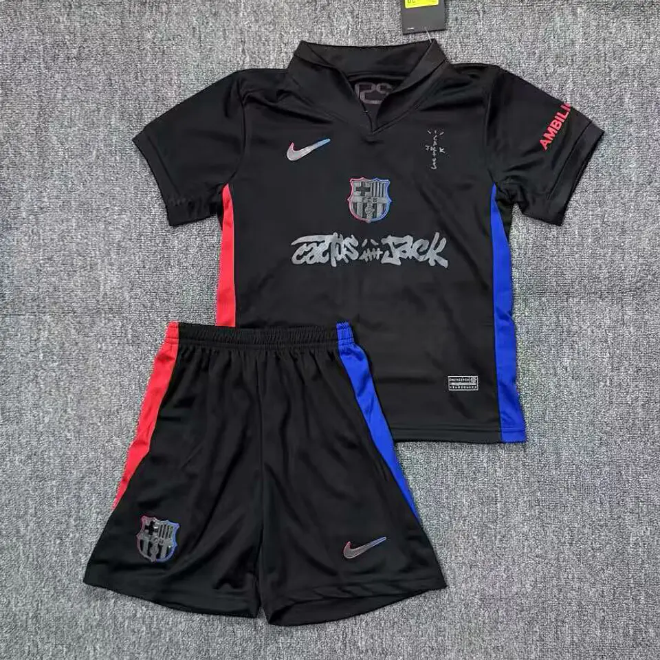 Barcelona Away Travis Scott 24/25 Kit-Criança 2