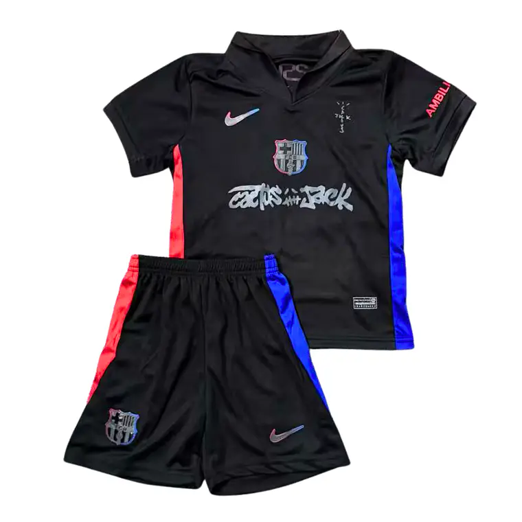 Barcelona Away Travis Scott 24/25 Kit-Criança 1