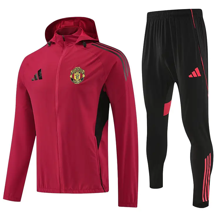 Manchester United Fato Treino Capuz 25/26 2