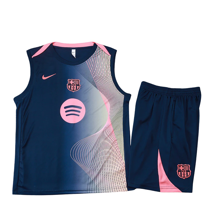 Barcelona Conjunto Treino Manga Cava 25/26 1
