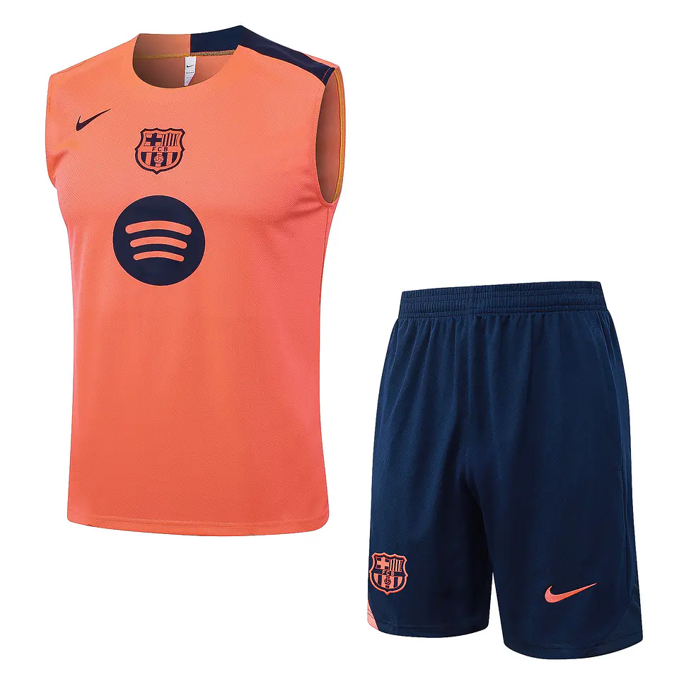 Barcelona Conjunto Treino Manga Cava 25/26 2