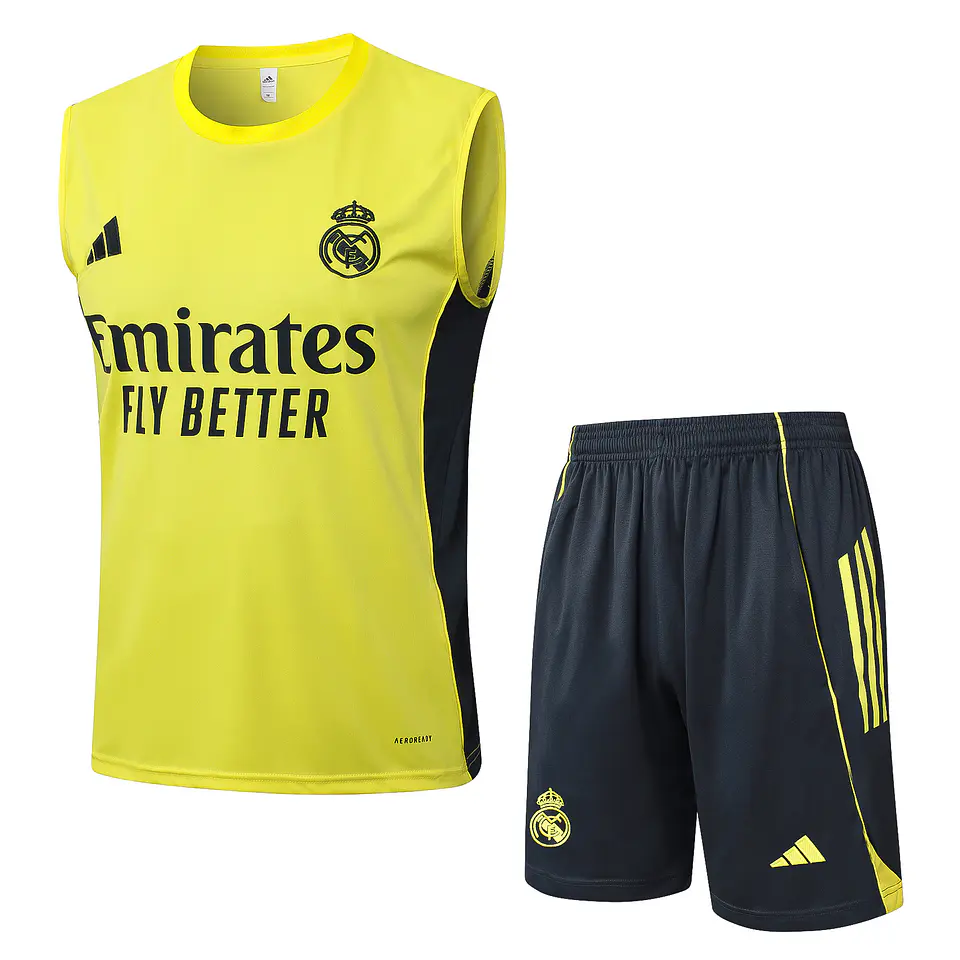 Real Madrid Conjunto Treino Manga Cava 25/26 2