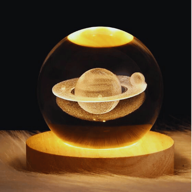 Lampara Bola de Cristal Saturno