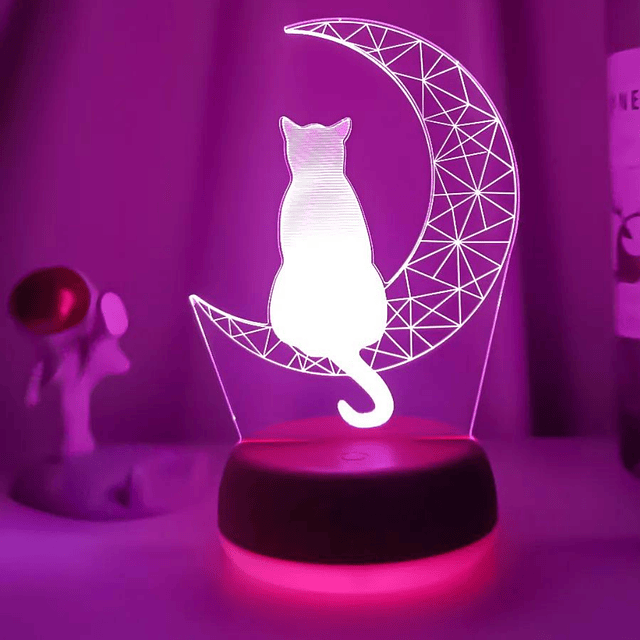 Lámpara Luminiscente Dos gatos
