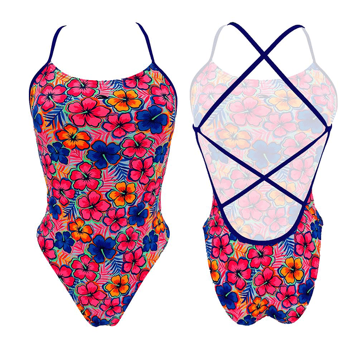 FATO DE BANHO NATAÇÃO SIRENE VIVID HIBISCUS 1