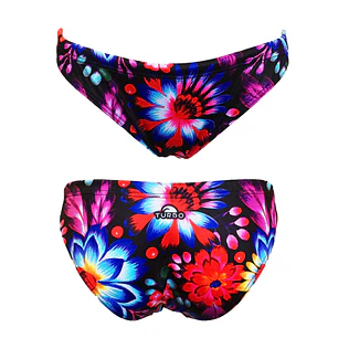 CUECA BIQUINI NATAÇÃO MARE BLACK FLOWER