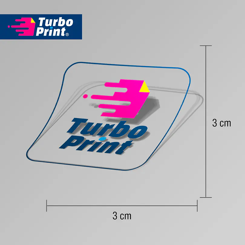 Sticker 3x3 Vinilo Transparente Unitario 1