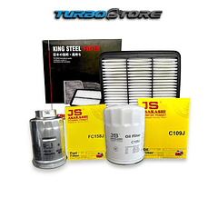 Kit Filtros Mitsubishi L200 2.5  Euro 4 2007 - 2013  A3505 - 1500A098 - C24011 --  FC158J - 1770A053 - WK920 ﻿-- C306J o C109J - 26310-4A010 - 1230A045 - W927/8 - W930/26