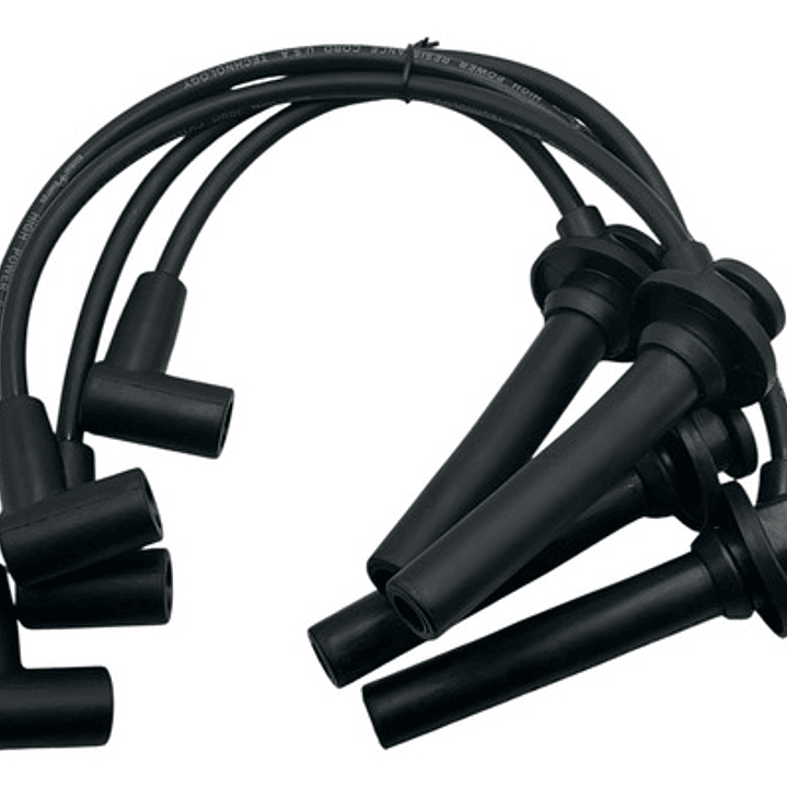 Juego Cables Bujias Para Chery Iq 1.1 2008-2014 (4 Cables) Negro 4