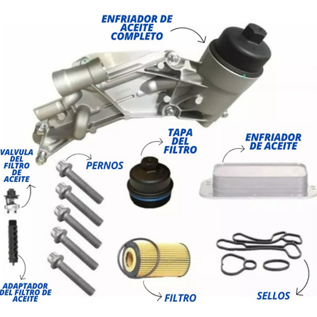 Enfriador De Aceite Completo Chevrolet Zafira 1.8 2005-2015 4