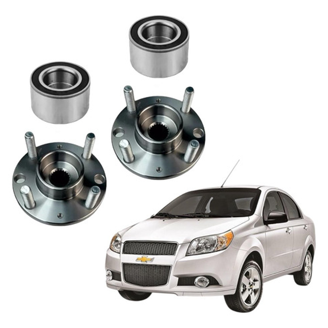 Mazas Ruedas Delante + Rodamiento Chevrolet Aveo 2004 - 2016 1