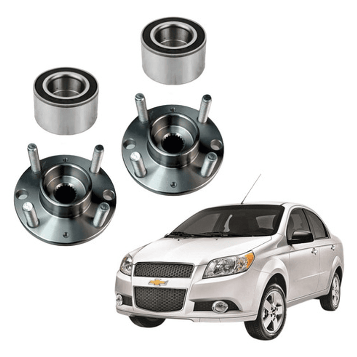 Mazas Ruedas Delante + Rodamiento Chevrolet Aveo 2004 - 2016 1