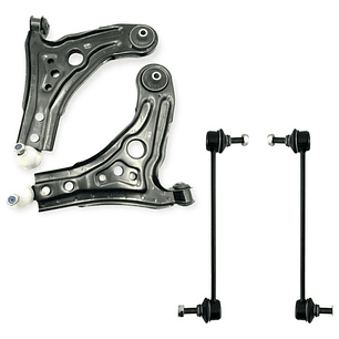 Par Bandejas Suspensión + Bieletas Para Chevrolet Aveo 1.4