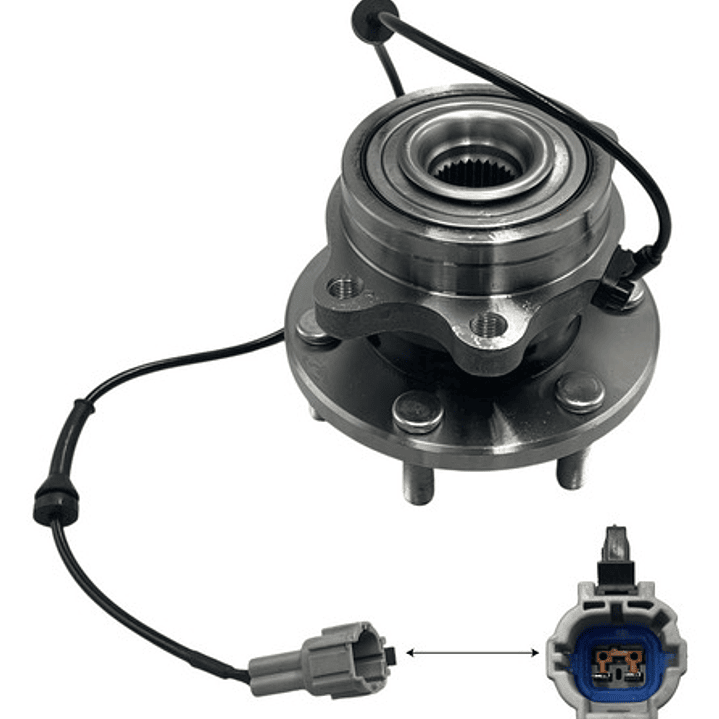 Maza Rueda Delantera Con Rodami Para Nissan Navara 2.5 07-13 2