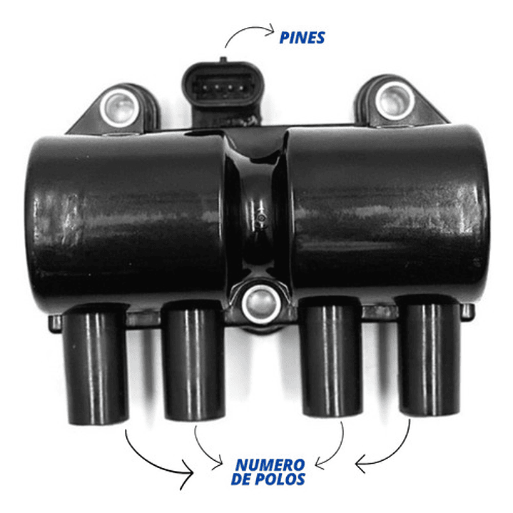 Bobina Encendido Daewo Rezzo 2.0 2001-2003 C20sed  4pines 2