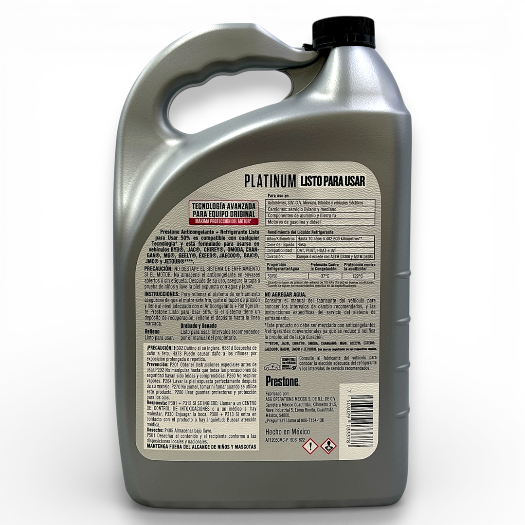 Anticongelante Refrigerante Prestone Platinum Rosa 3.78 Chin 3