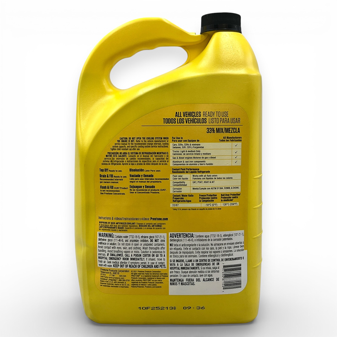 Anticongelante Refrigerante Prestone Coolant Mezcla 33% 4