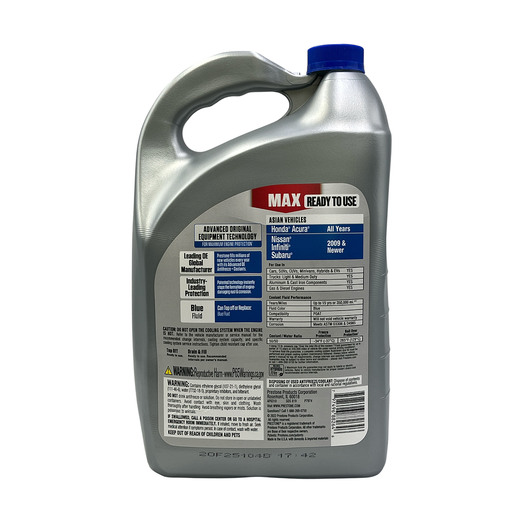 Coolant Prestone Honda/nissan 50/50 3.78 L 3