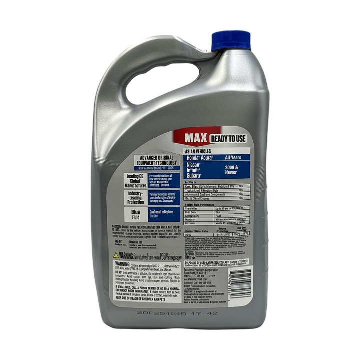 Coolant Prestone Honda/nissan 50/50 3.78 L 3
