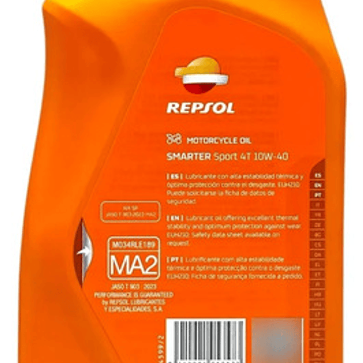Aceite Sintético Moto Sport 10w40 Repsol 4t 4