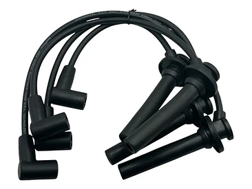 Juego Cables Bujias Para Chery Iq 1.1 2008-2014 (4 Cables) Negro 2