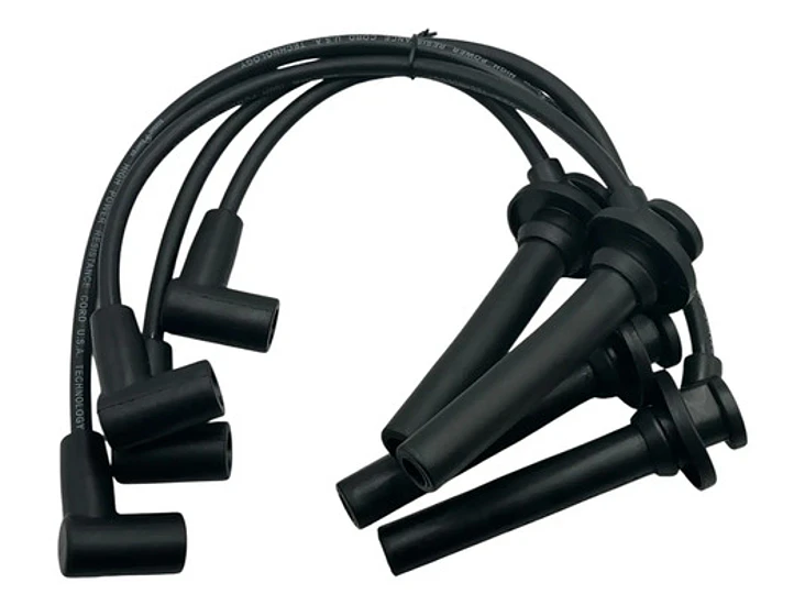 Juego Cables Bujias Para Chery Iq 1.1 2008-2014 (4 Cables) Negro 2