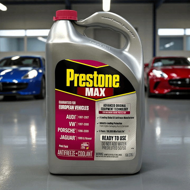 Prestone Antifreeze Coolant 50/50 Rosado 3.78 Litros Rosa 3