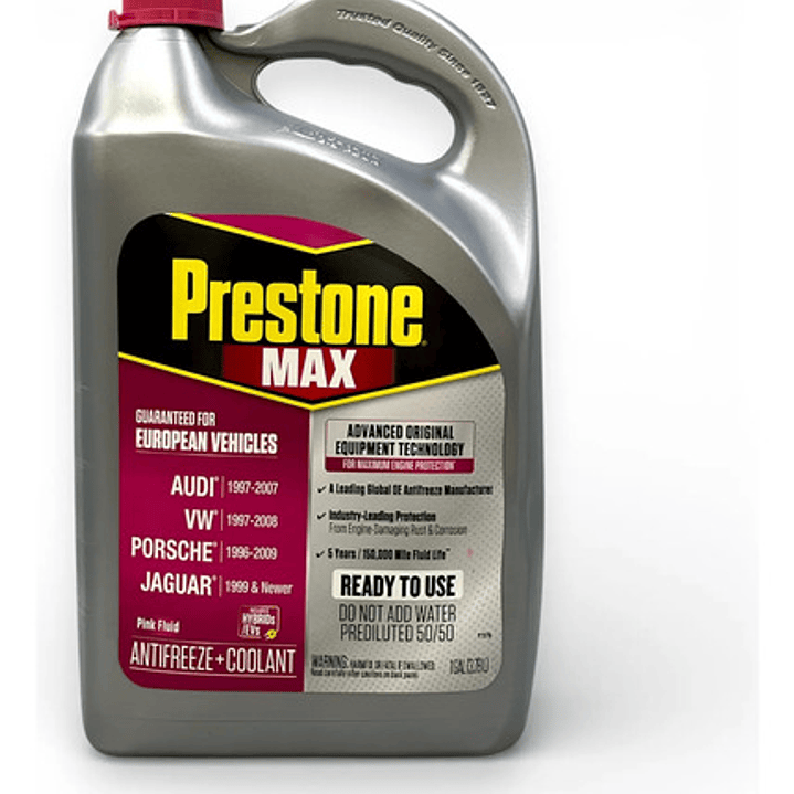 Prestone Antifreeze Coolant 50/50 Rosado 3.78 Litros Rosa 2