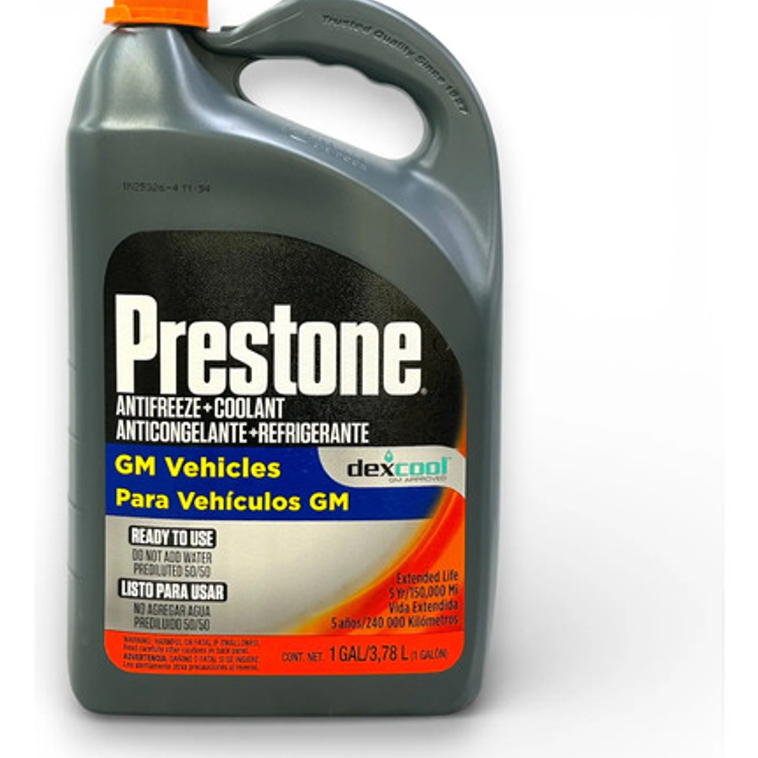 Anticongelante Refrigerante Coolant Prestone Dexcool 50/50 Naranja 2