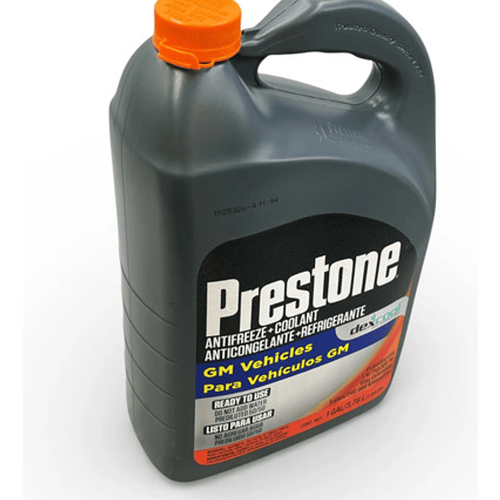 Anticongelante Refrigerante Coolant Prestone Dexcool 50/50 Naranja 1