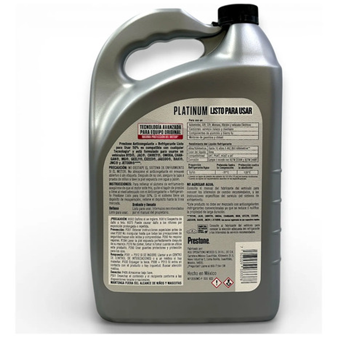 Anticongelante Refrigerante Prestone Platinum Rosa 3.78 Chin Rosa 3