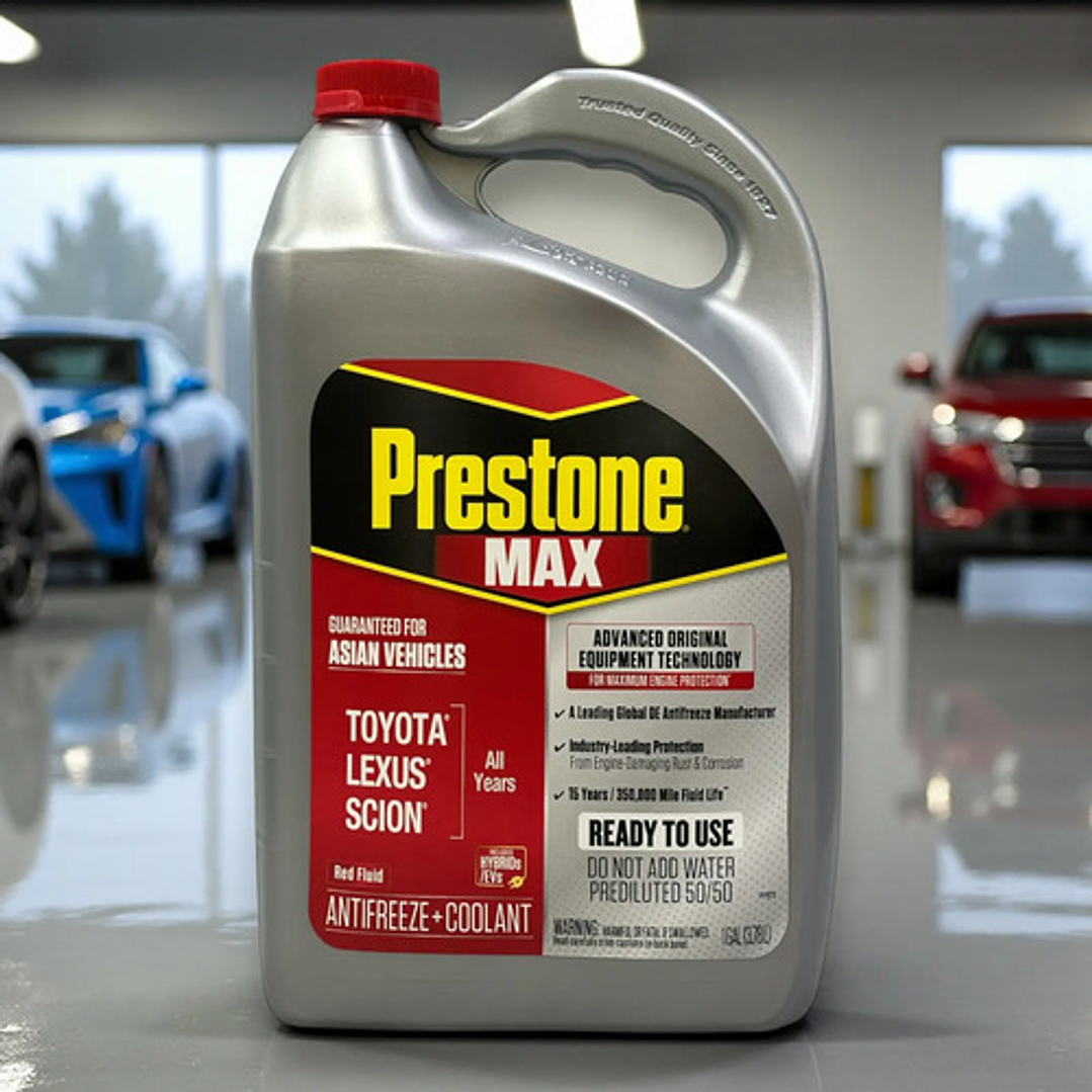 Refrigerante Prestone Asian Red Antifreeze/coolant 50/50 1gl Rojo 4