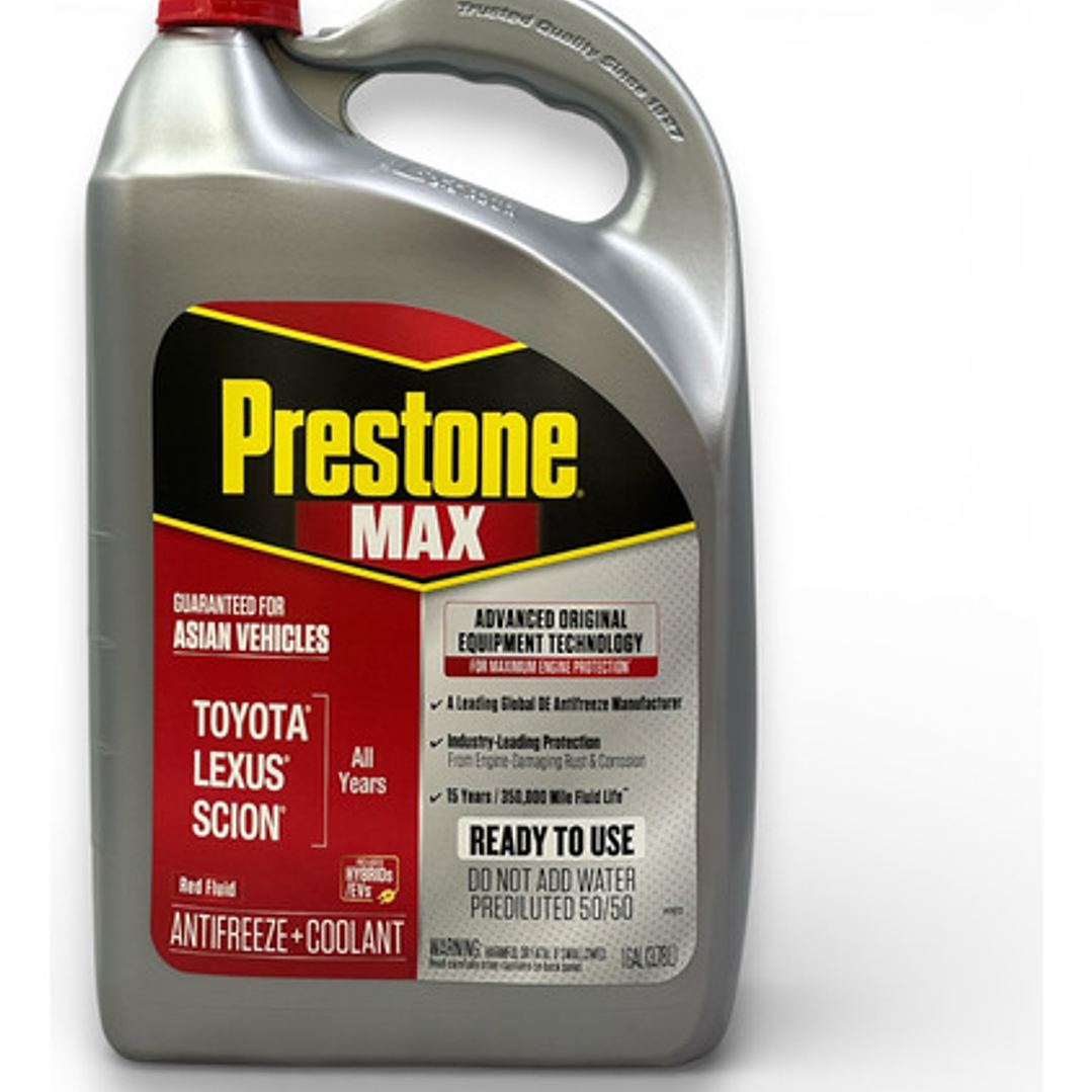 Refrigerante Prestone Asian Red Antifreeze/coolant 50/50 1gl Rojo 2