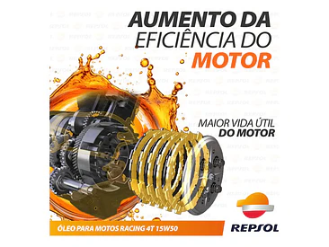 Aceite Repsol Moto Racing 15w50 4t 100% Sint, 1 Litro 2