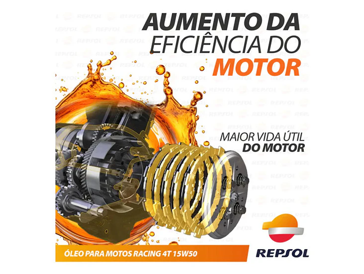 Aceite Repsol Moto Racing 15w50 4t 100% Sint, 1 Litro 2