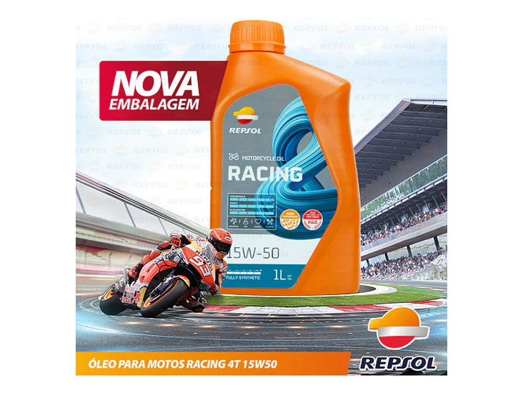 Aceite Repsol Moto Racing 15w50 4t 100% Sint, 1 Litro 8