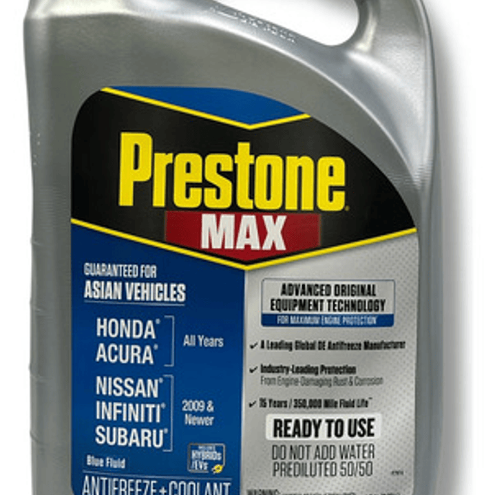 Coolant Prestone Honda/nissan 50/50 3.78 L Azul 2