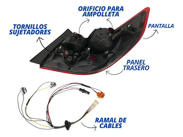 Farol Trasero Izquierdo Para Chevrolet Sail 1.5  2016 - 2022 Izquierdo/conductor 2