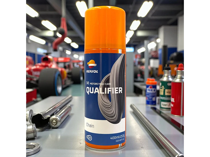 Lubricante Repsol Para Cadena De Moto Qualifier Chain 400ml 1