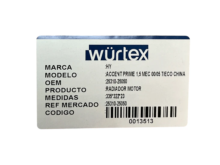 Radiador Motor Para Hyundai Accent Prime 1.5 2000-2006 3