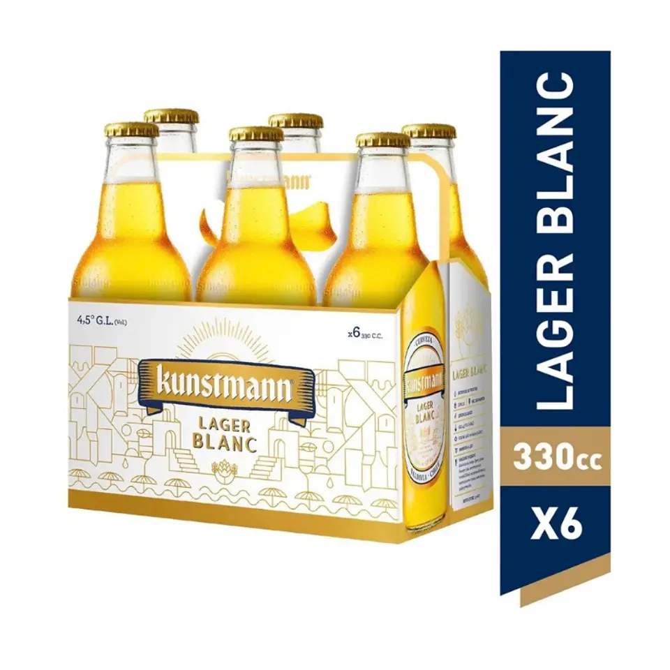 Pack 6 un. Cerveza Kunstmann Lager Blanc Botella 330 cc 1