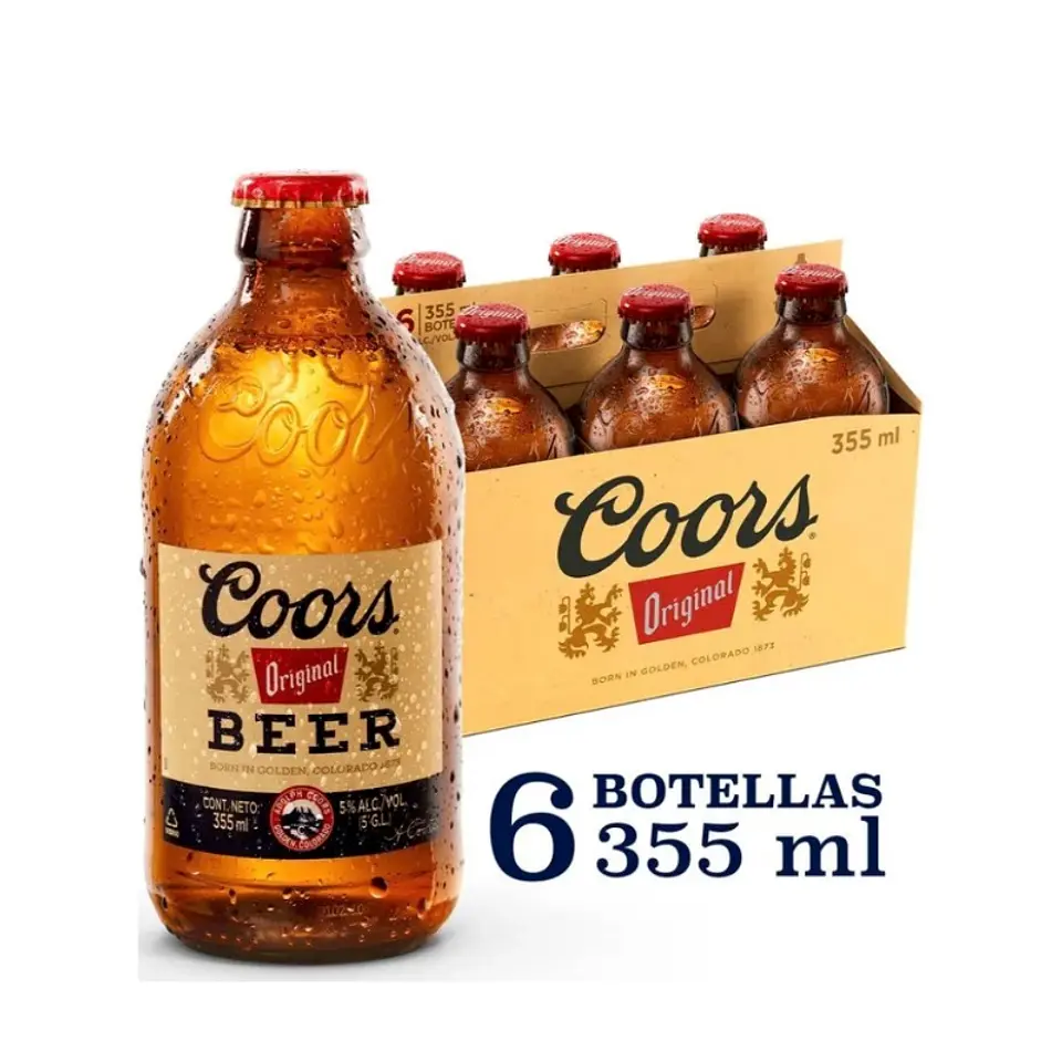 Pack 6 un. Cerveza Coors Lager 5.0° 355 cc 1