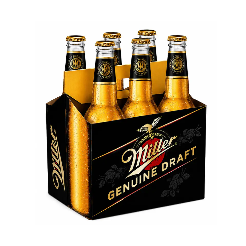 Pack 6 un. Cerveza Miller Lager 4.7° 355 cc 2